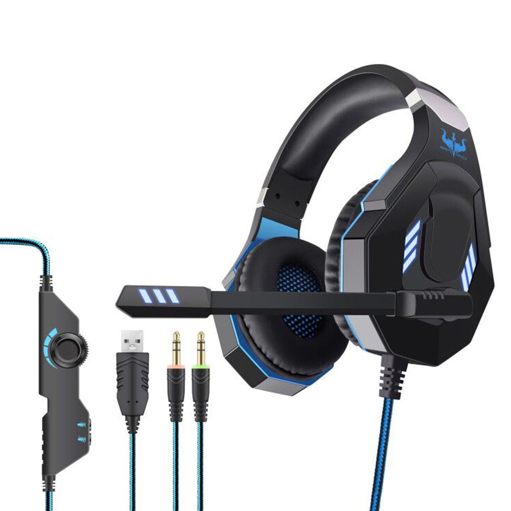 OVLENG GT92 USB+2*3.5mm Wired Over-Ear E-sports Headphone Ergonomic Computer Gaming Headset with LED Light OVLENG GT92 USB+2*3.5mm Wired Over-Ear E-sports Headphone Ergonomic Computer Gaming Headset with LED Light
